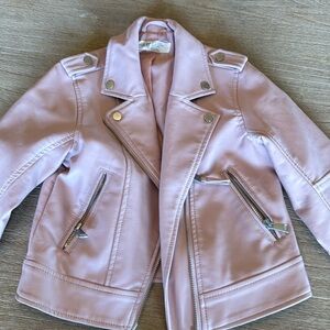 5-6Y faux leather ballet pink jacket from H&M (never worn)